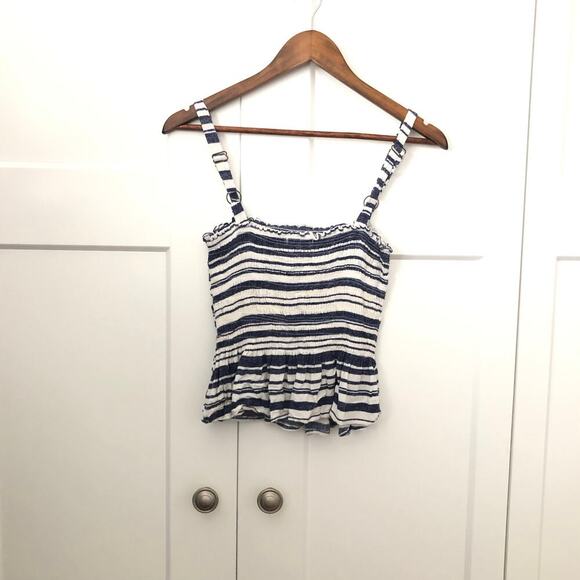 Jolt striped smoked peplum tank top M - Picture 2 of 5